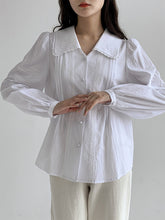 Women Simple Retro Lapel Shirt